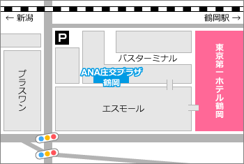 ANA庄交プラザ鶴岡の地図